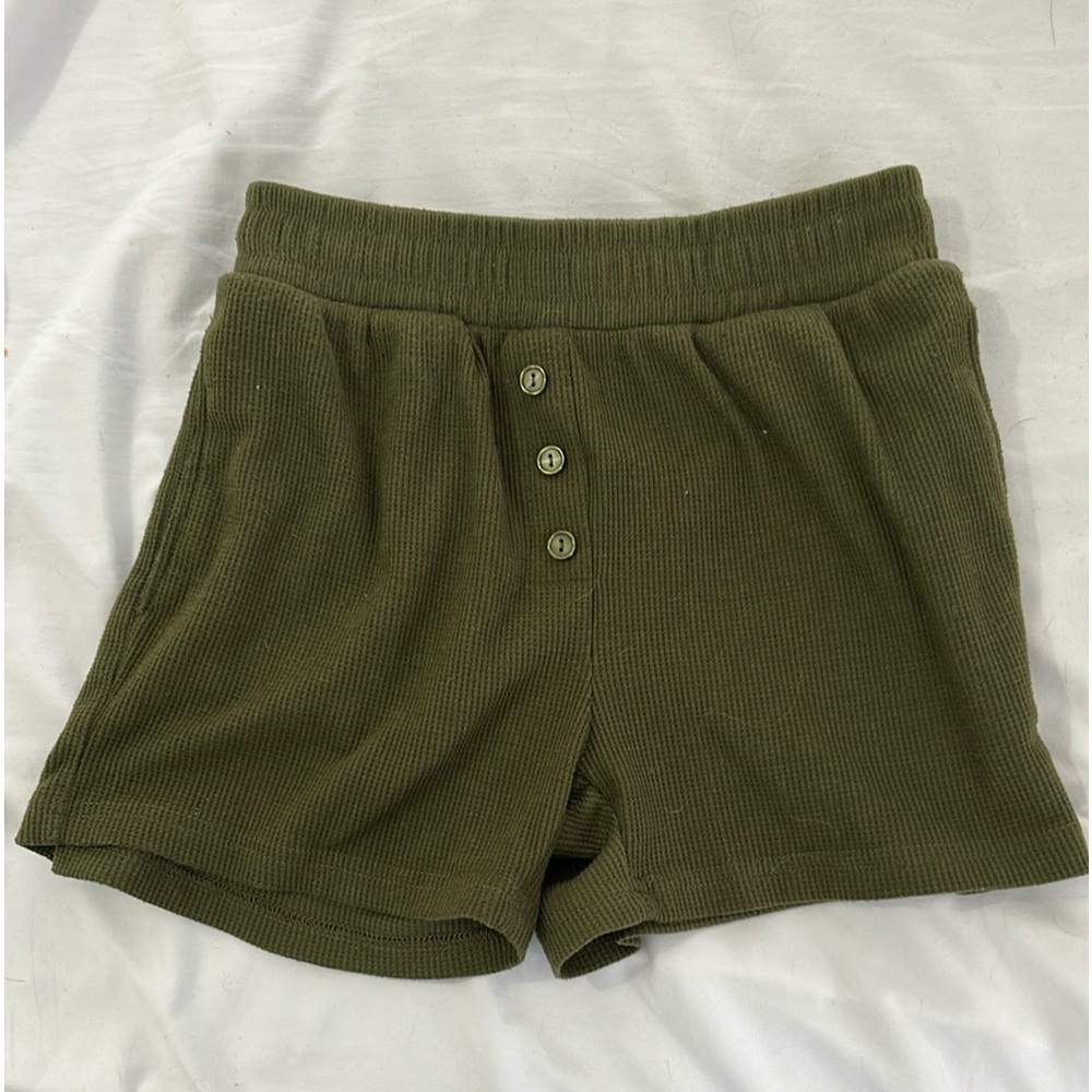 Better together Olive Green thermal Shorts size XS elastic waist